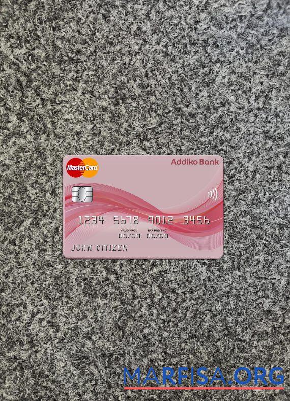 Printable Austria Addiko bank mastercard photolook front real example